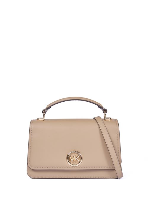 Borsa tote in pelle di vitello con placca logo MICHAEL KORS | 30T4GD8S6L222CAMEL